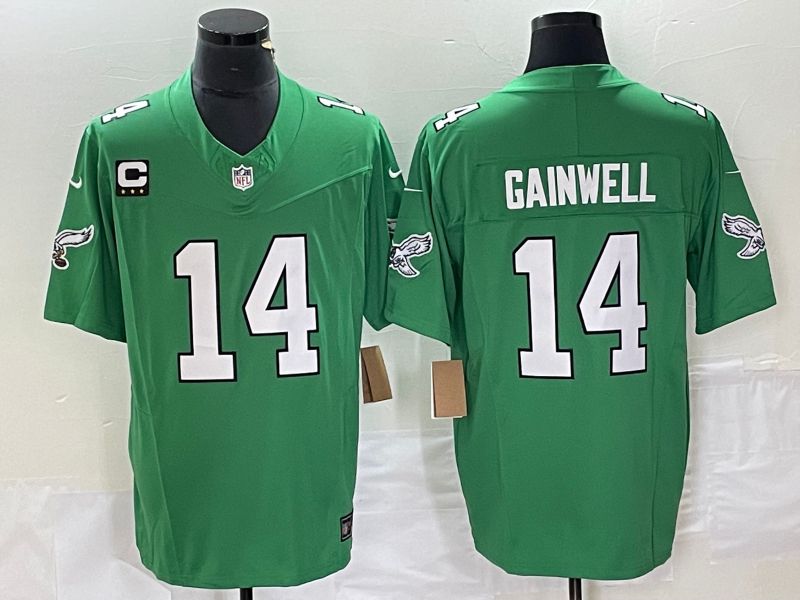Men Philadelphia Eagles #14 Gainwell Green 2023 Nike Vapor Limited NFL Jersey style 2->philadelphia eagles->NFL Jersey